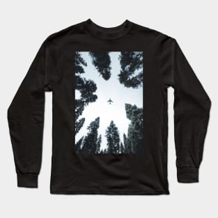 Low Angle Airplane Long Sleeve T-Shirt